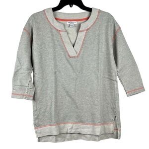 Liz Claiborne Weekend Stripe V-neck Sweatshirt Small